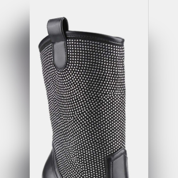 Weeboo Chunky Heel Rhinestone Western Cowboy Boots - Picture 4 of 4